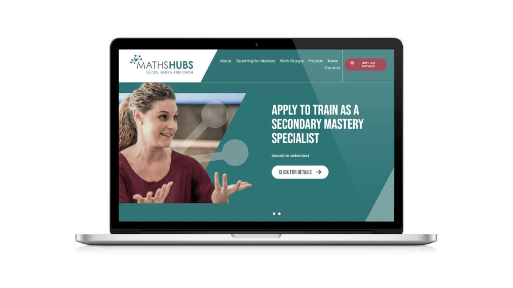 Maths Hub Education and training web design